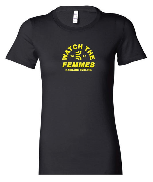 Watch the Femmes - Women's Slim Fit Tee in Black